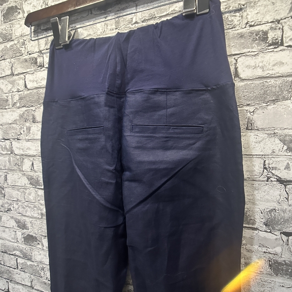 EUC Gap Womens Maternity Full Panel Linen Blend Pants Size S - Picture 7 of 13